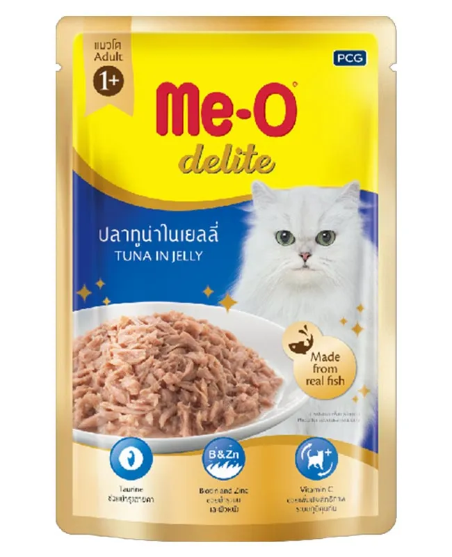 MeO Delite Wet Food Pouch Tuna in Jelly Wet Pouch Adult Cat 70g