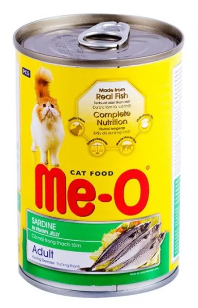 MeO Tin Sardine Sardine In Prawns Jelly Adult Cat 400g