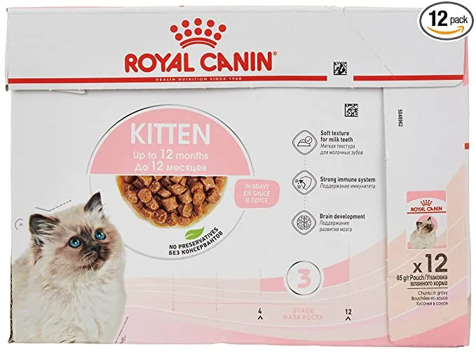 Royal Canin Kitten Gravy Salsa Sas   Pouch   pack of 12 Adult Cat pack of 12