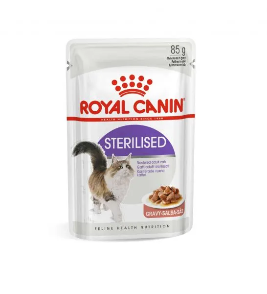Royal Canin Sterilised Gravy Salsa Sas   Pouch   Adult Cat 85g