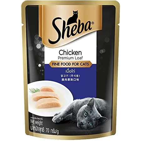 Sheba Chicken Premium Loaf –   Pouch   Adult Cat 70g