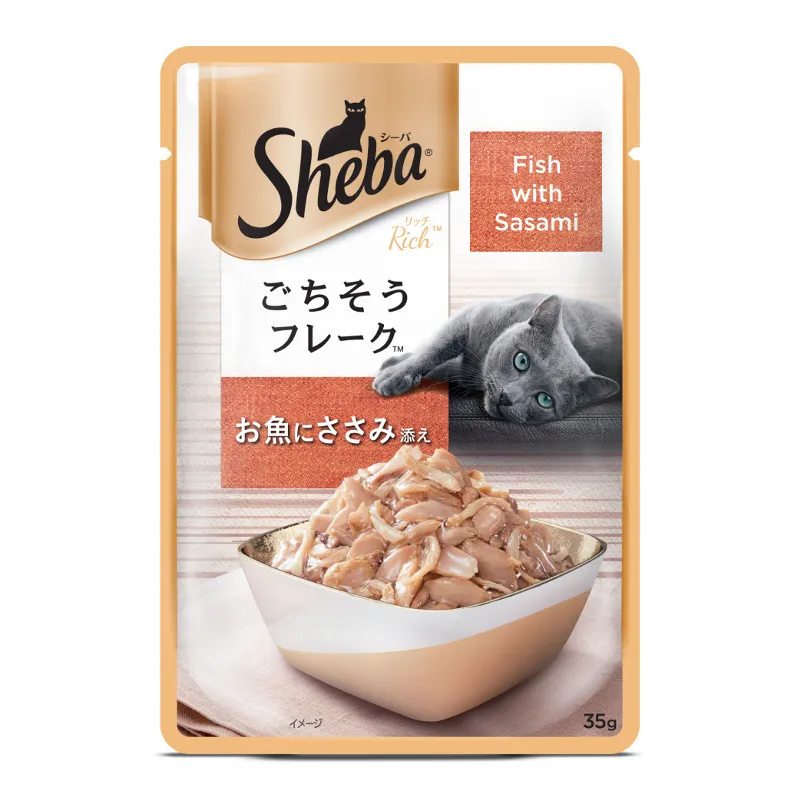 Sheba Fish With Sasami –   Pouch   Adult Cat 35g
