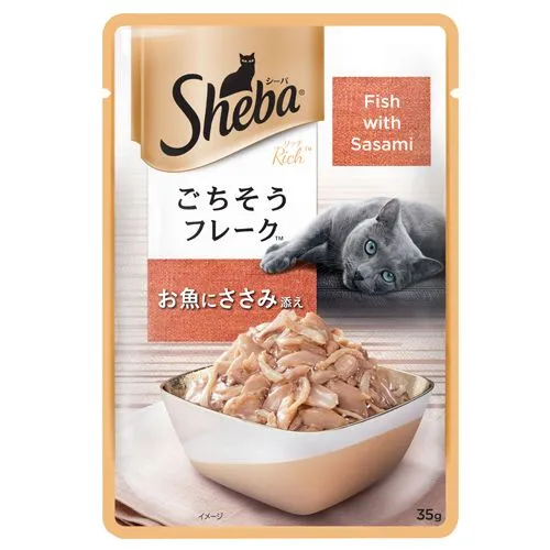 Sheba Fish With Sasami 35 G   Pack Of 12   – Ecom Pack Adult Cat 420g