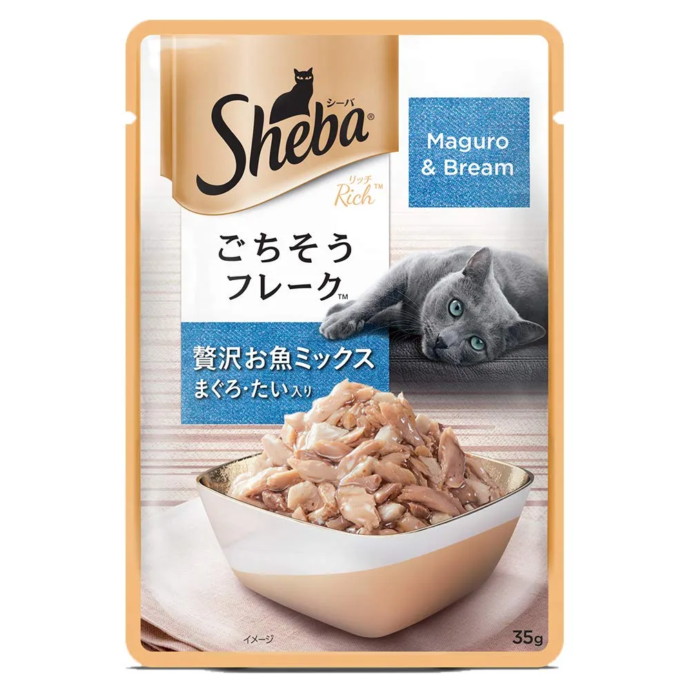Sheba Maguro  and  Bream –   Pouch   Adult Cat 35g