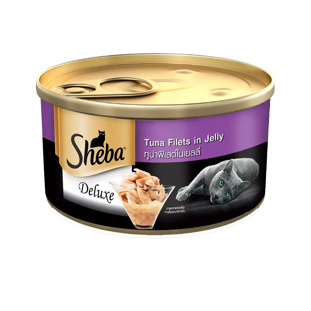 Sheba Tuna Filets In Jelly Tin Adult Cat 85g
