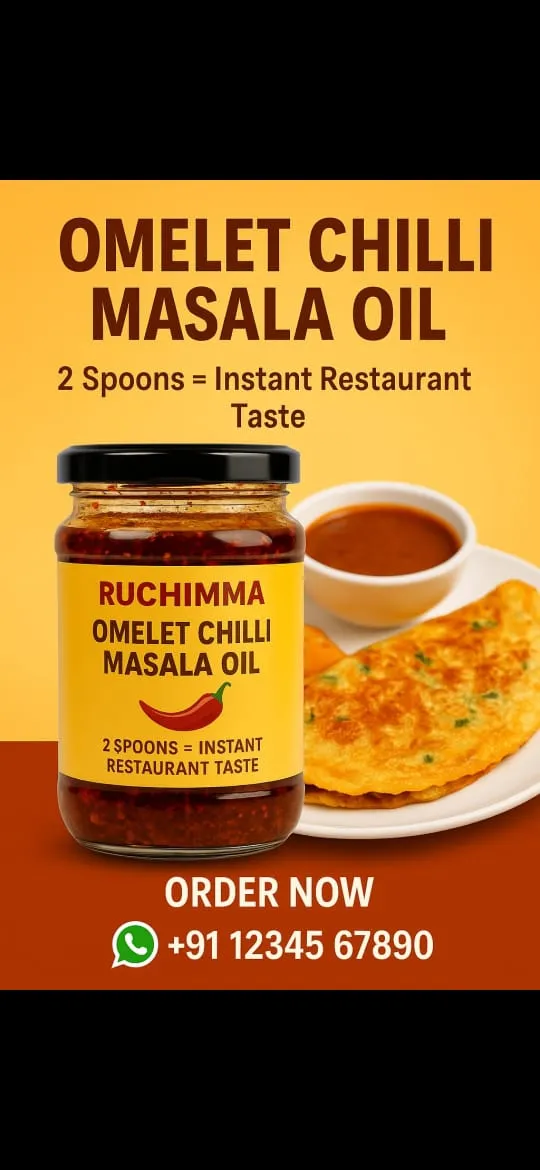 Egg Omelet Masala Chilli Oil