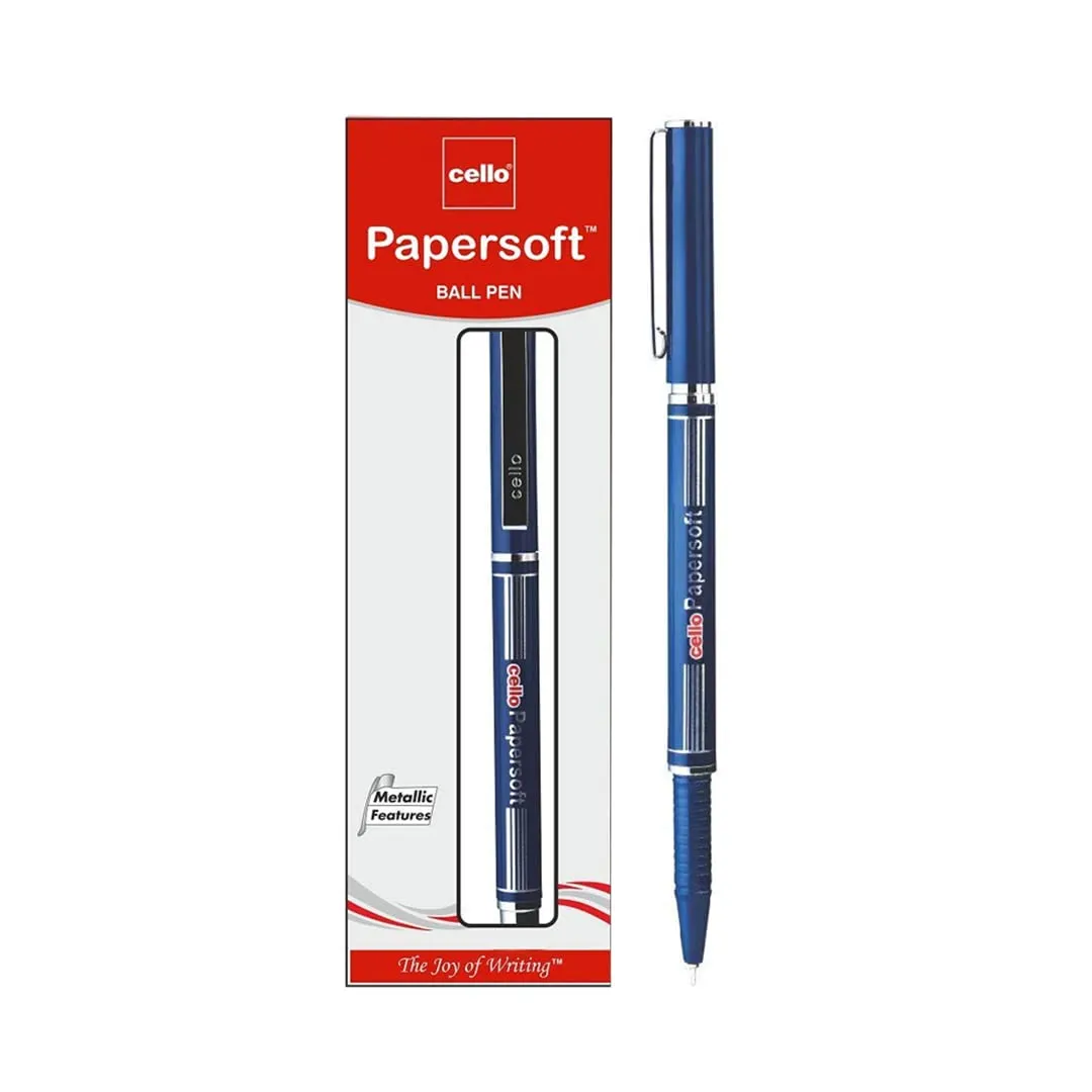 Cello Papersoft Blue Ball Pen