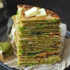 Butter-Mattar Paratha