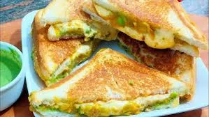 ચીઝ આલૂ મટર ટોસ્ટ