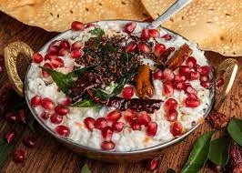 Curd Rice with Pomegranate