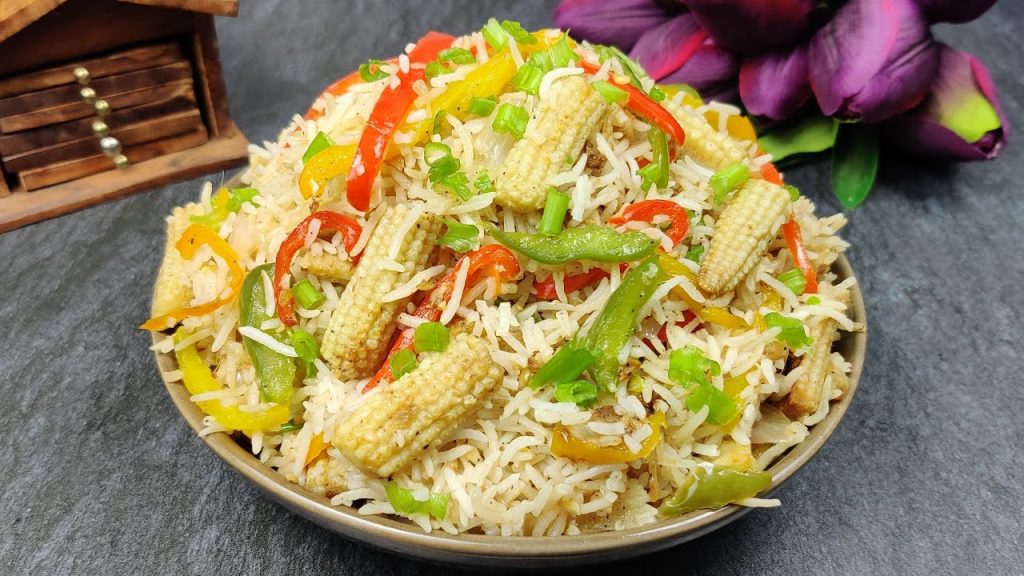 Mushroom N Baby Corn Rice