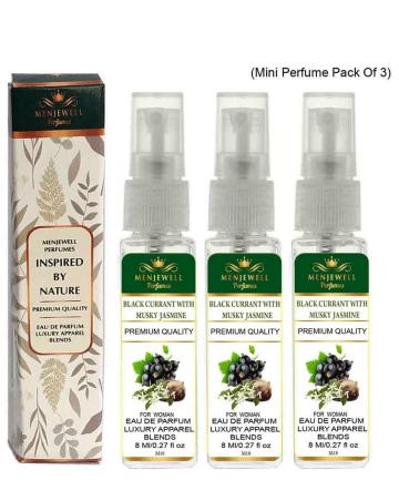 Menjewell Pack Of 3 Black Currant With Musky Jasmine Eau de Parfum – 24 ml For Women