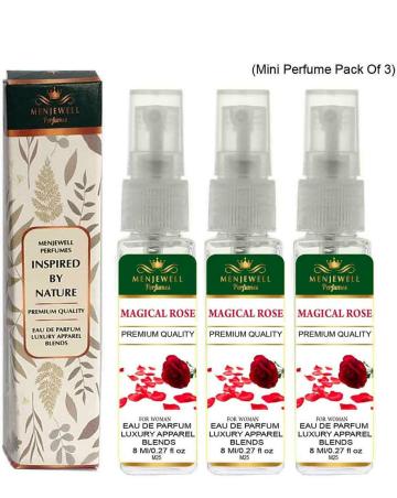 Menjewell Pack Of 3 Magical Rose Eau de Parfum – 24 ml For Women