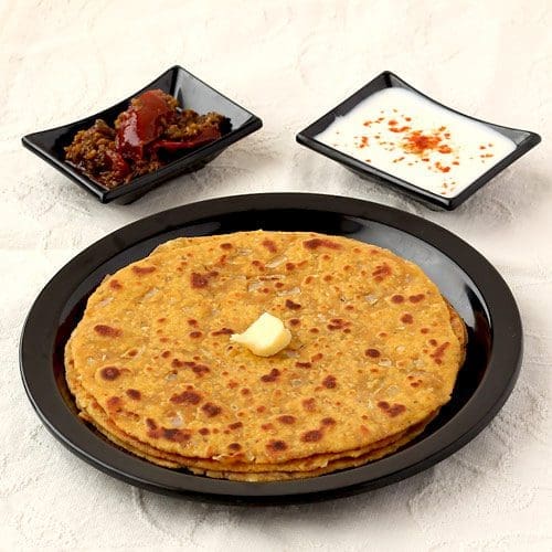 Besan Masala Roti-Makhan