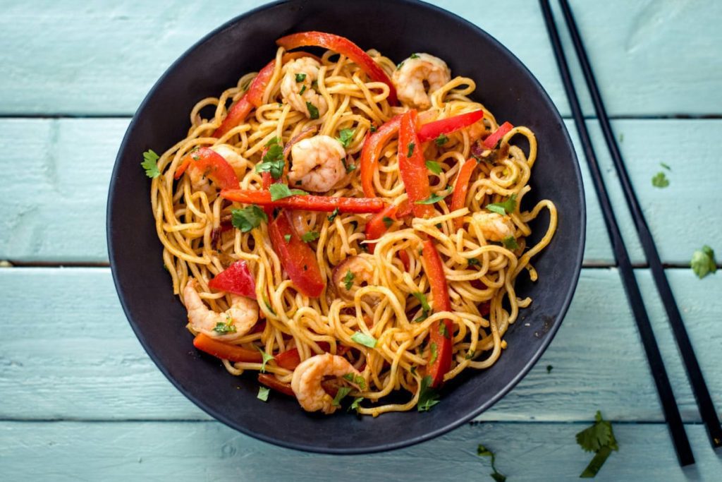 Prawn Noodles with Egg